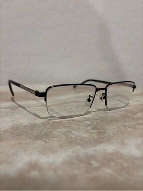 Mont Blanc MB002O0 Men's Black Semi-Rimless Eyeglasses